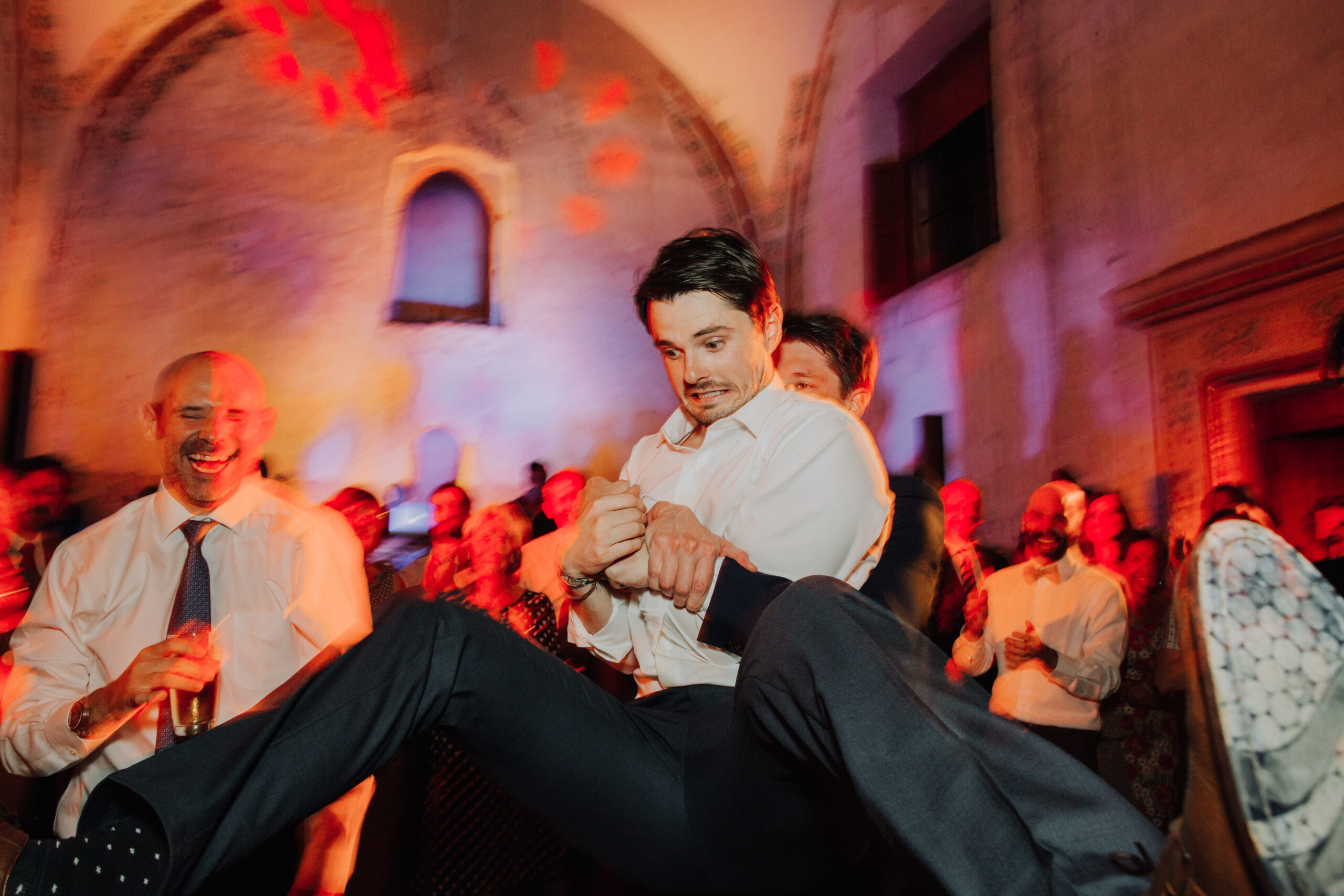 wedding guests dance the night away at the dreamy Oaxaca wedding reception
