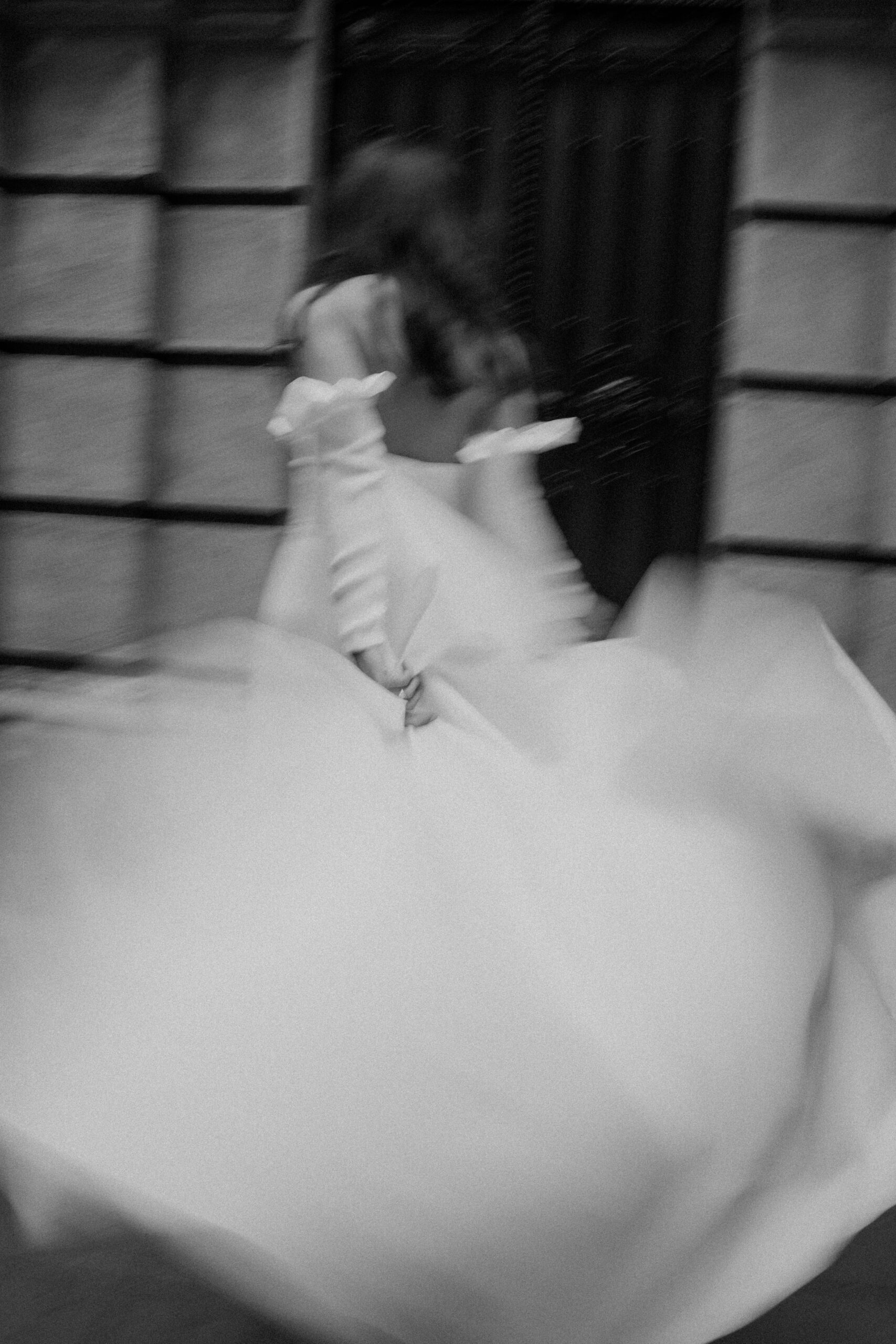 film photography of bride in white bridal gown.