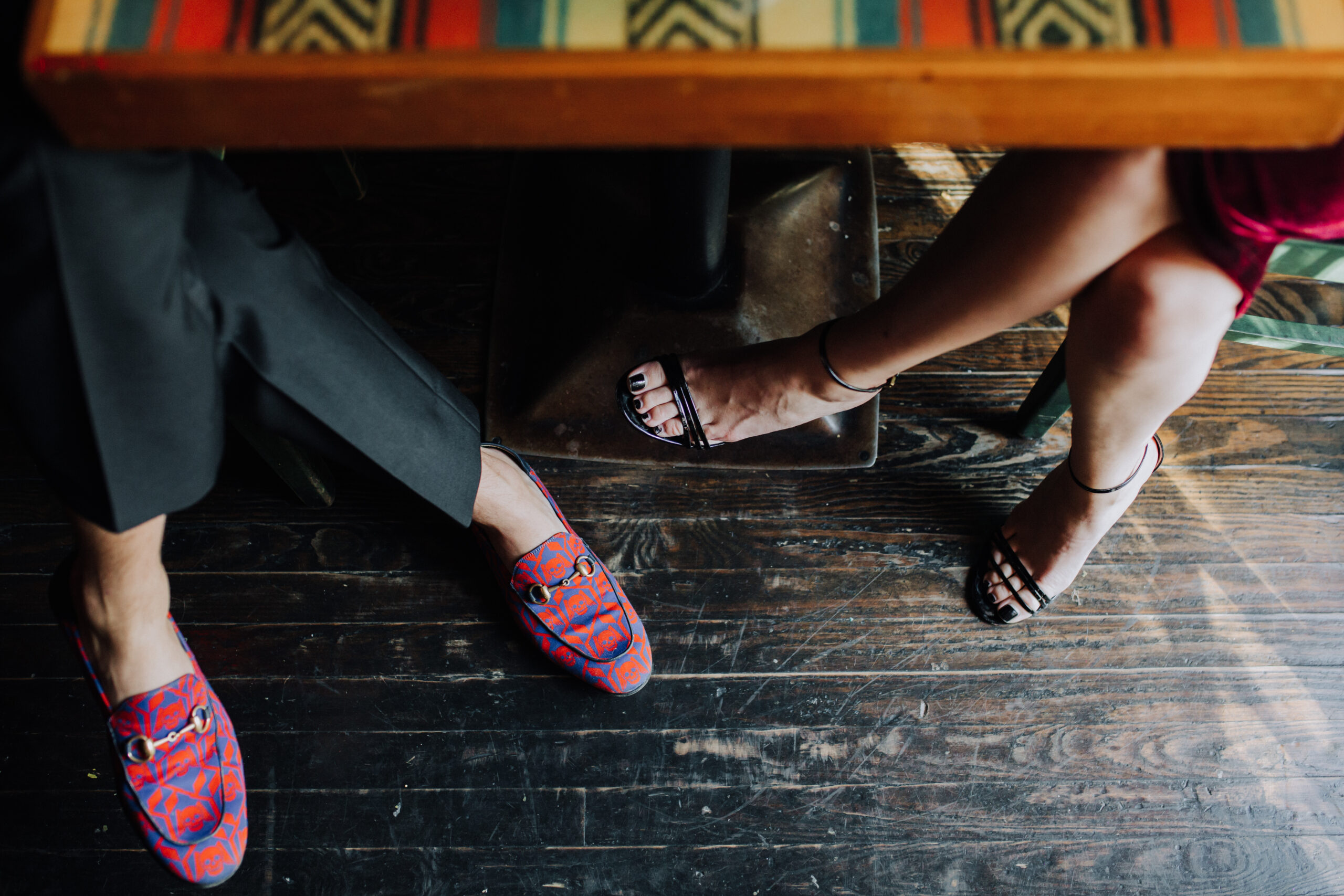 Dreamy couples footwear choices for their New York City Engagement photoshoot
