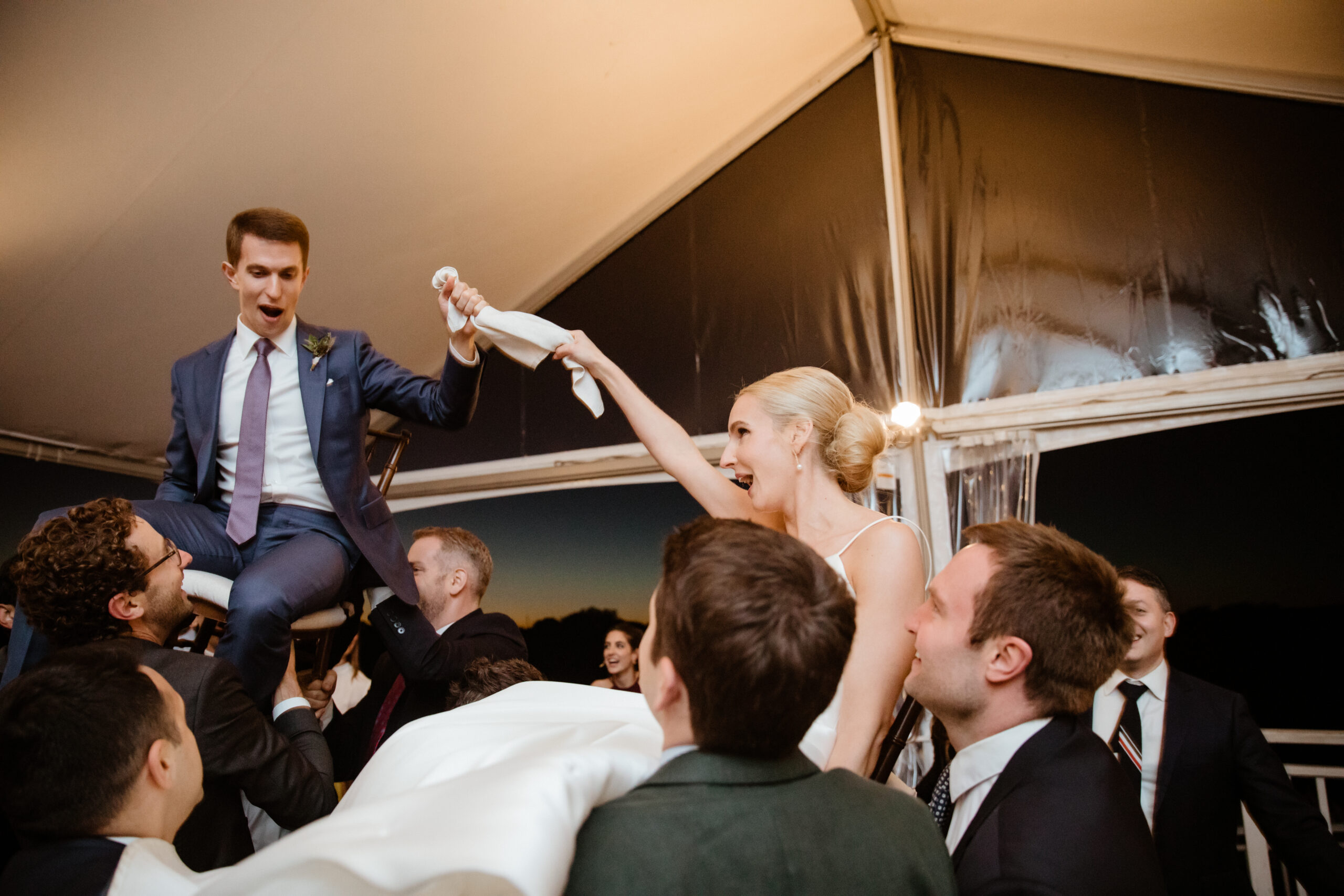 Beautiful bride and groom celebrate at their dreamy Bedell Winey wedding