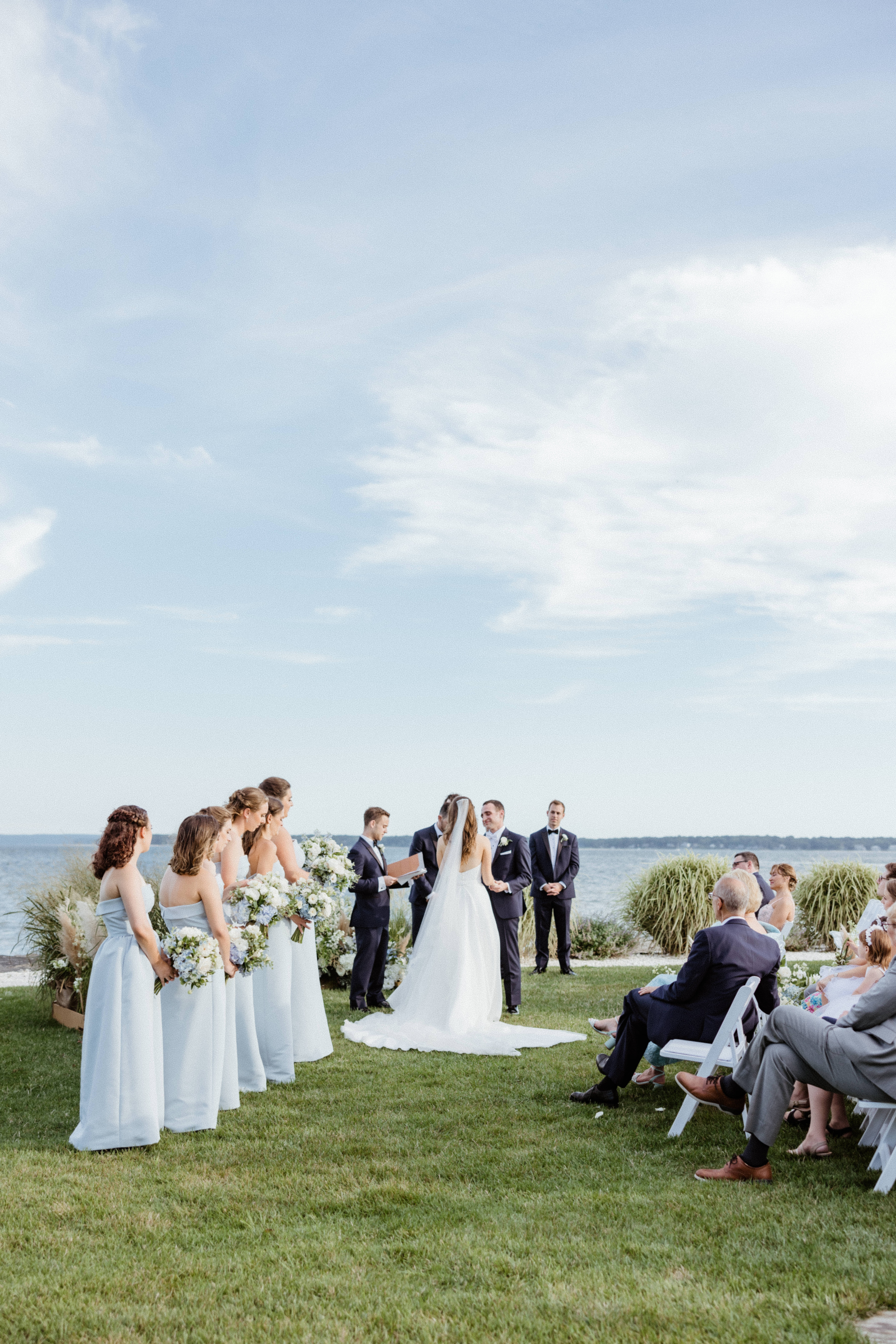stunning wedding ceremony takes place in front of the Atlantic