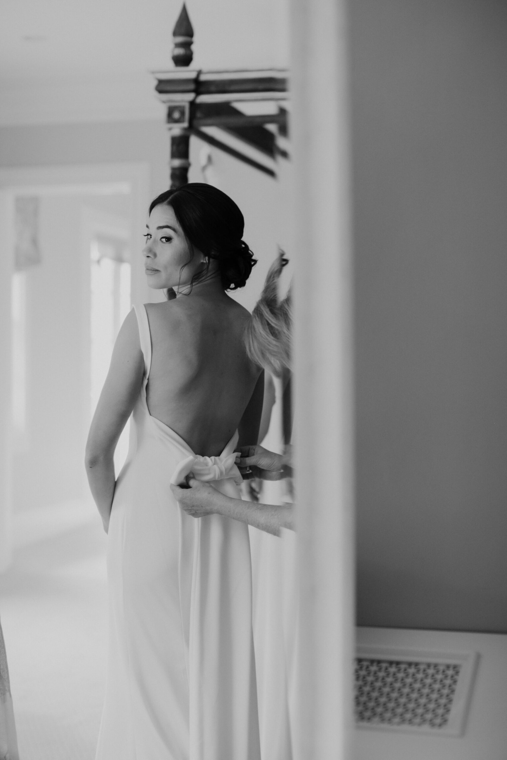Stunning bride adds final touches as she prepares for her dreamy New York wedding