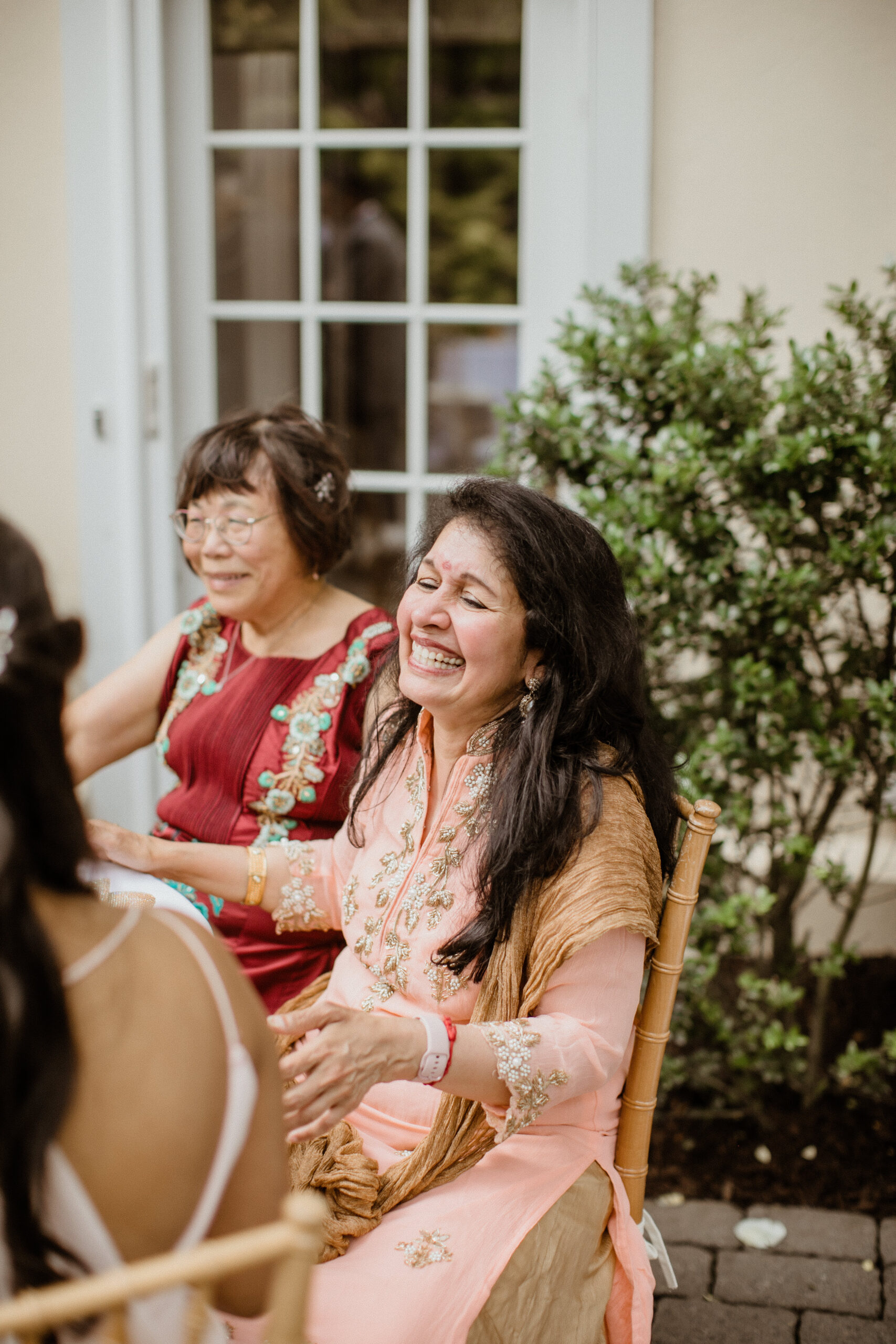 guests share laughs and lively conversation during the dreamy Long Island wedding