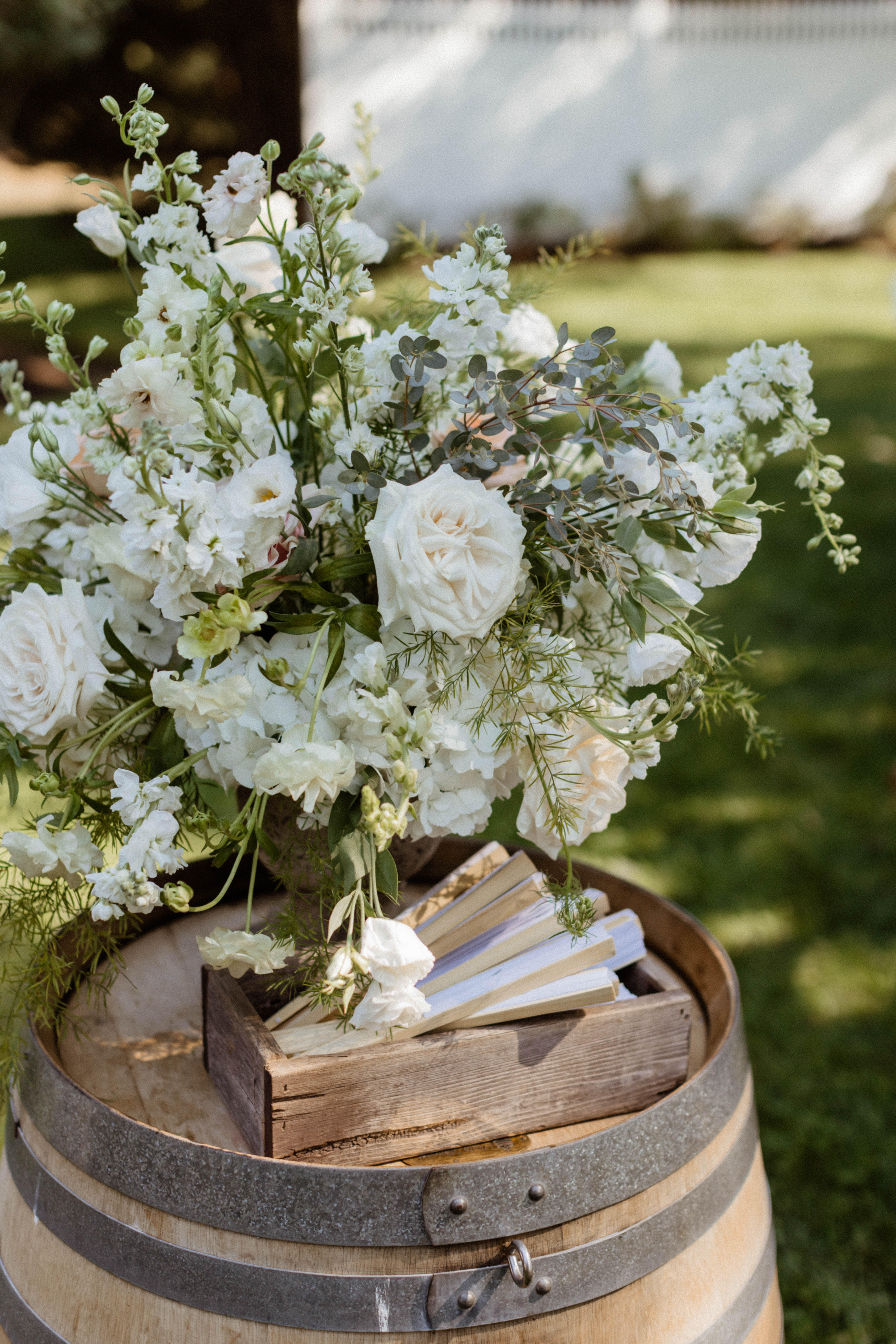 Bedell winery wedding venue filled with flowers on a stunning wedding day