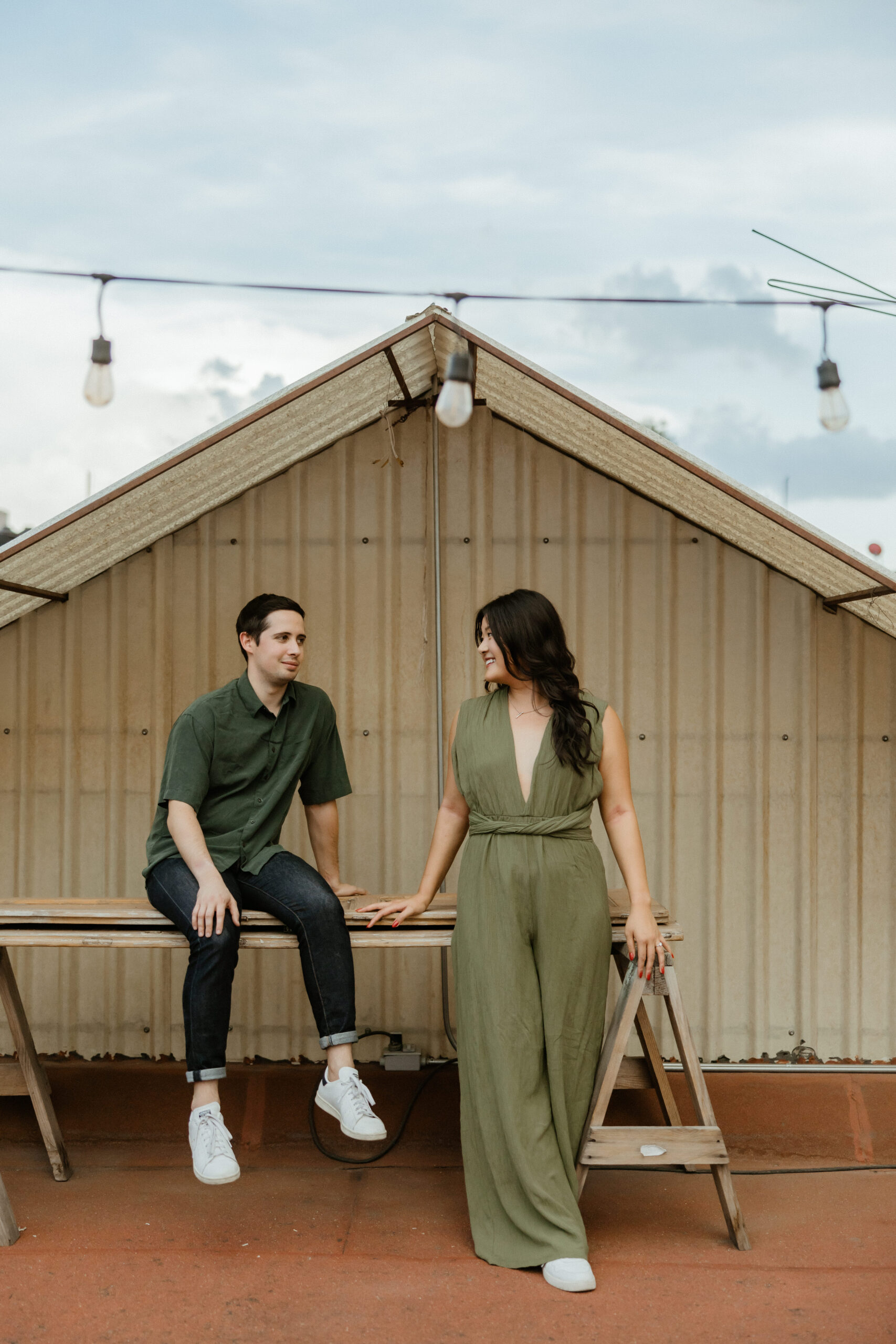 candid Mexico City engagement photoshoot