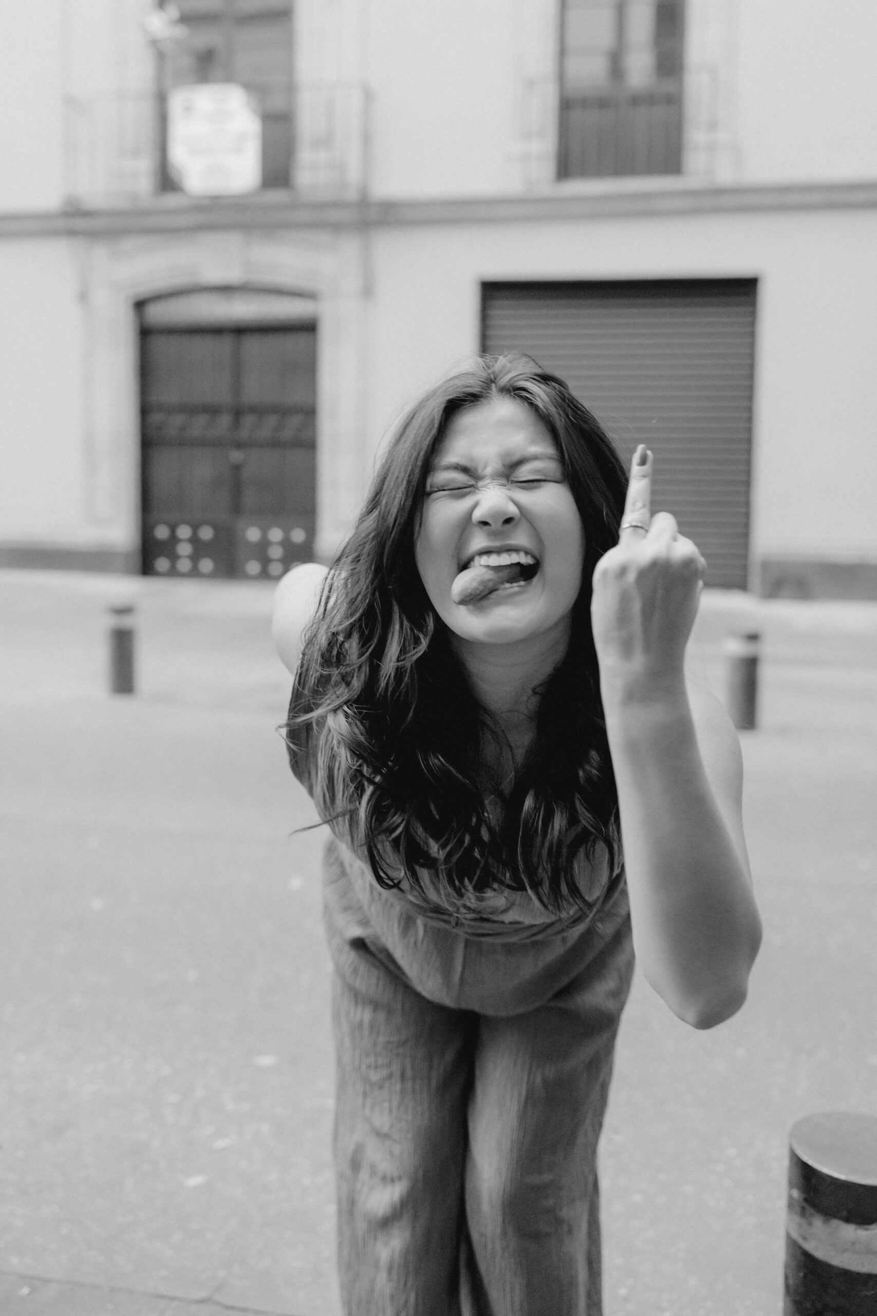 candid Mexico City engagement photoshoot