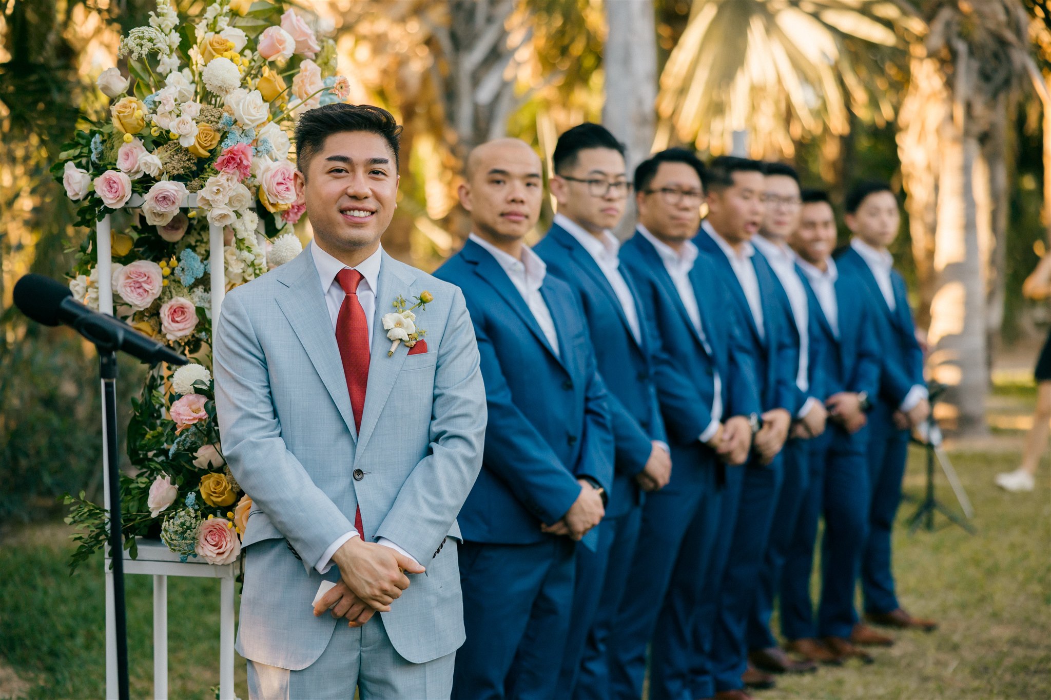 elegant tropical acre baja wedding ceremony