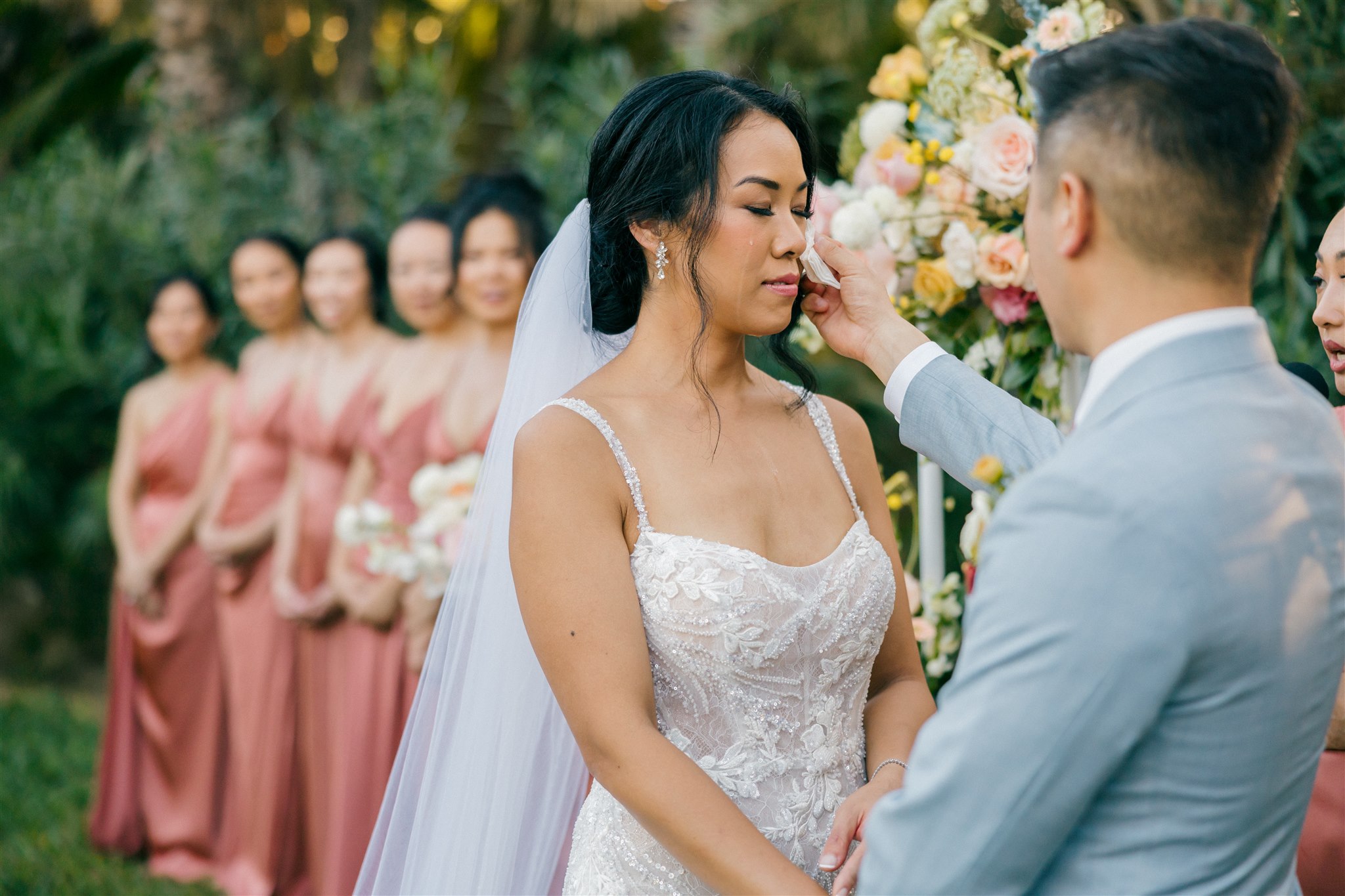 elegant tropical acre baja wedding ceremony