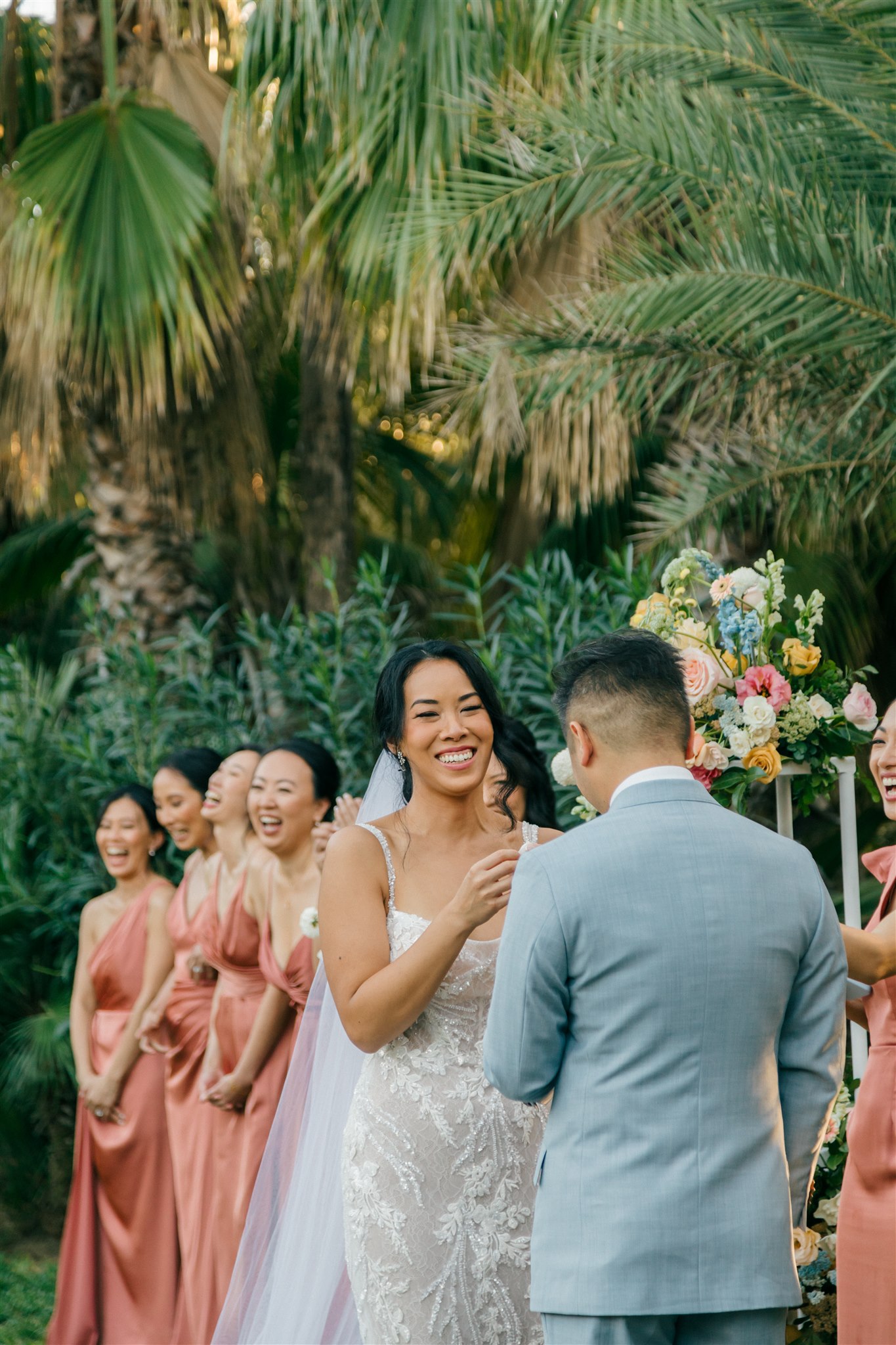 elegant tropical acre baja wedding ceremony