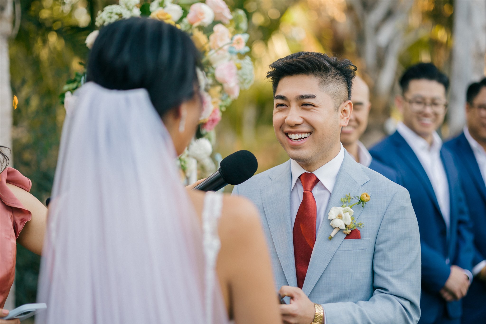 elegant tropical acre baja wedding ceremony