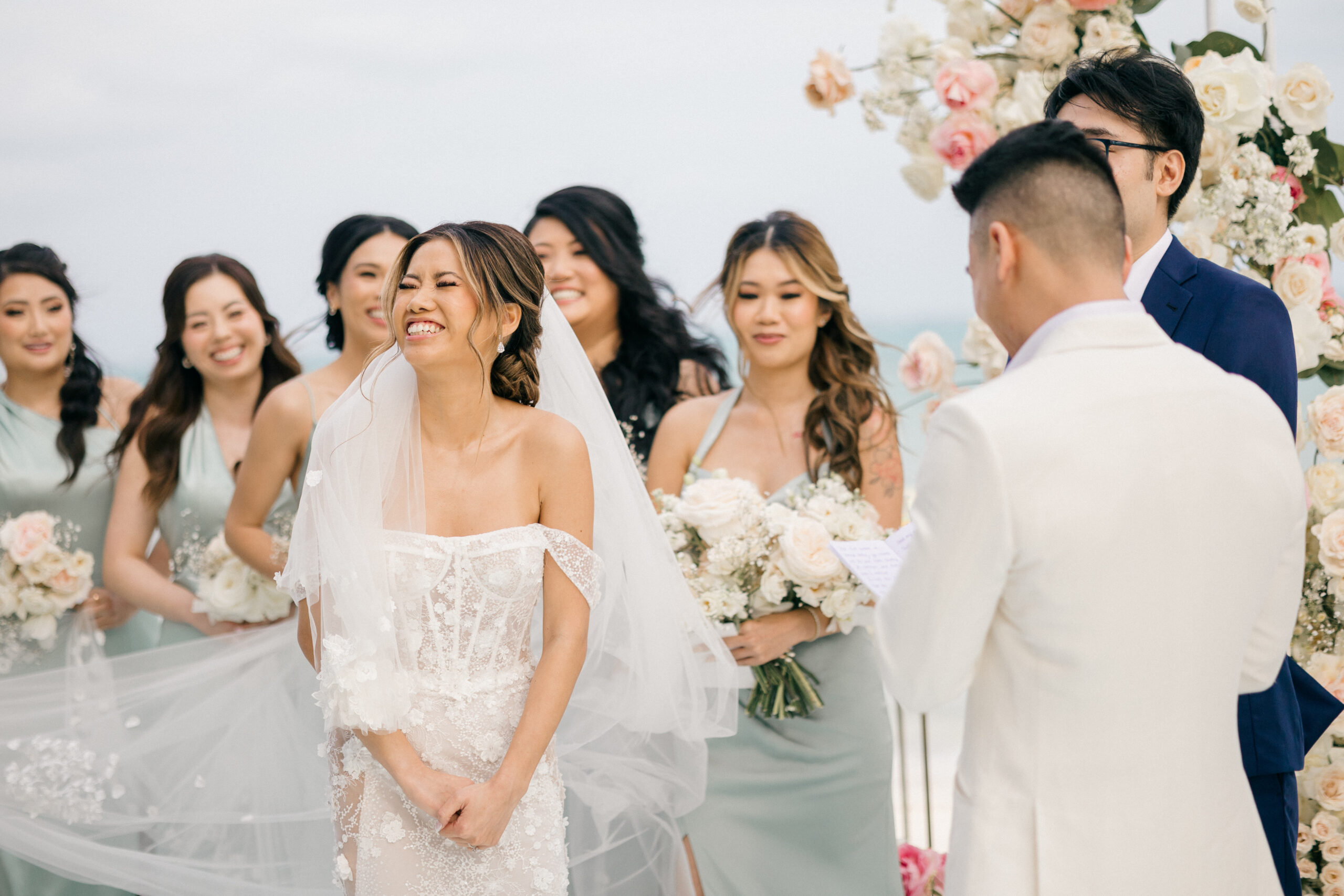 stunning tropical Cancun destination wedding ceremony