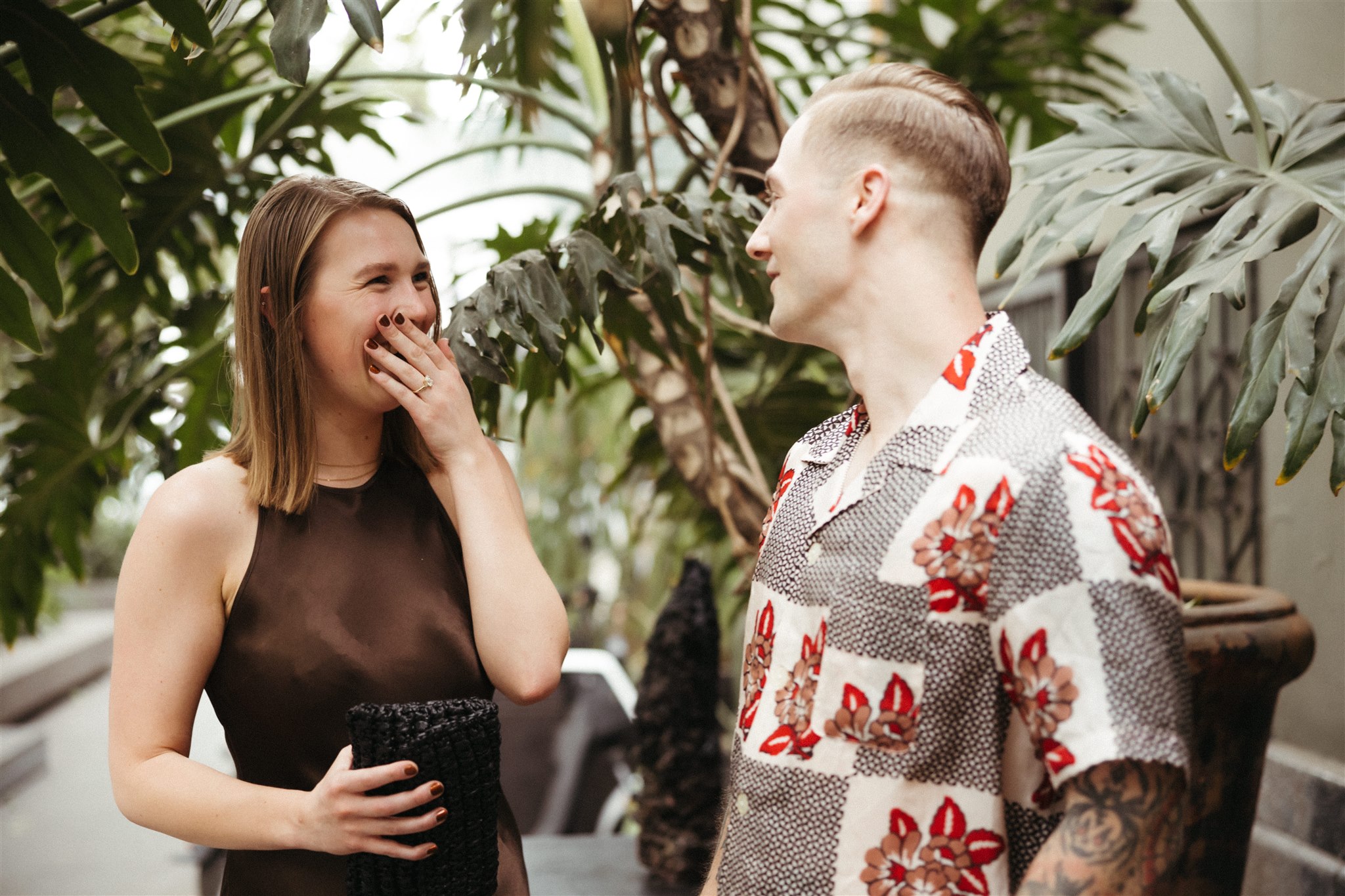 beautiful surprise proposal moment during a Mexico City engagement photoshoot