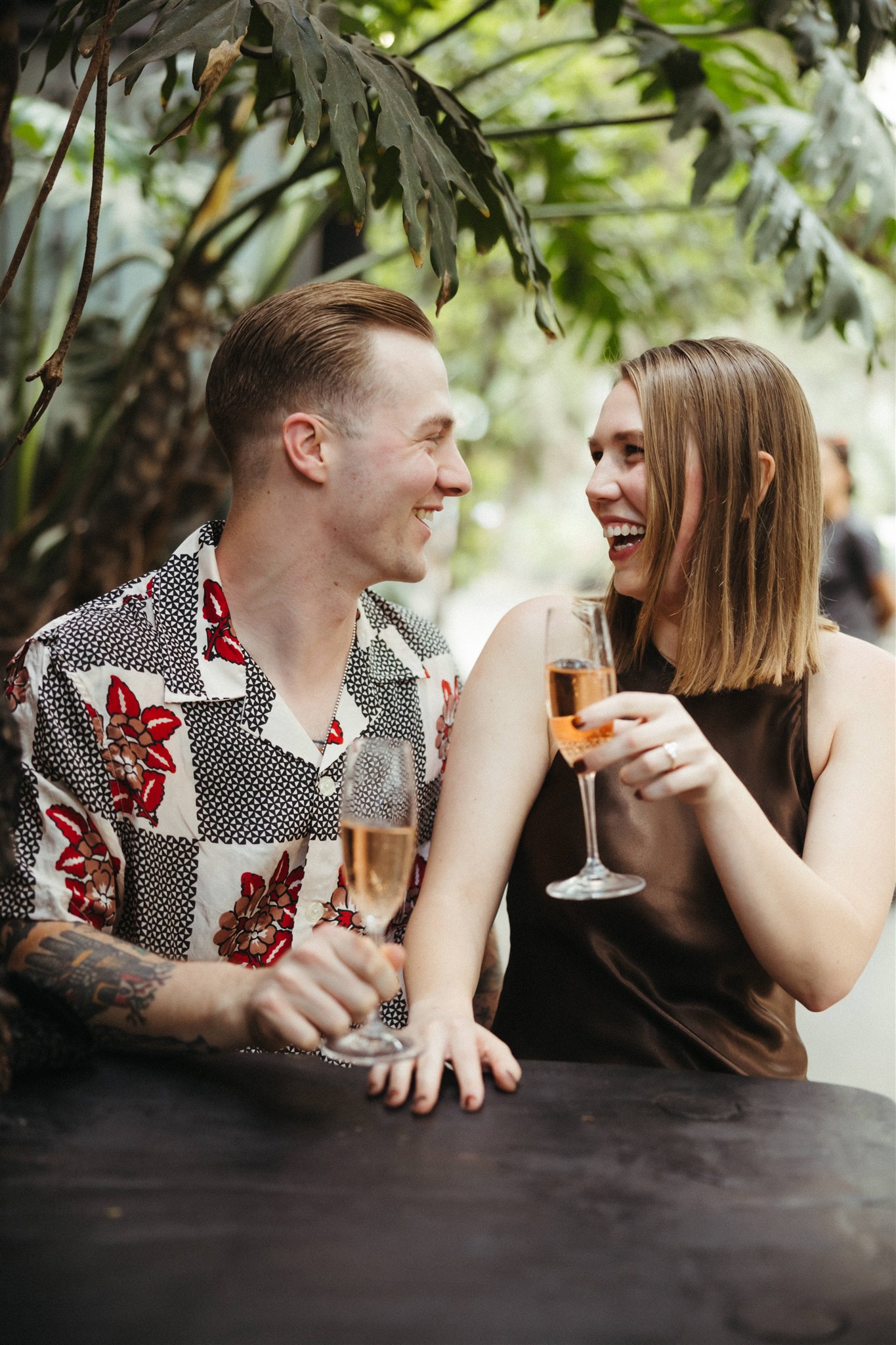 stunning couple celebrate during their Mexico City surprise proposal photoshoot