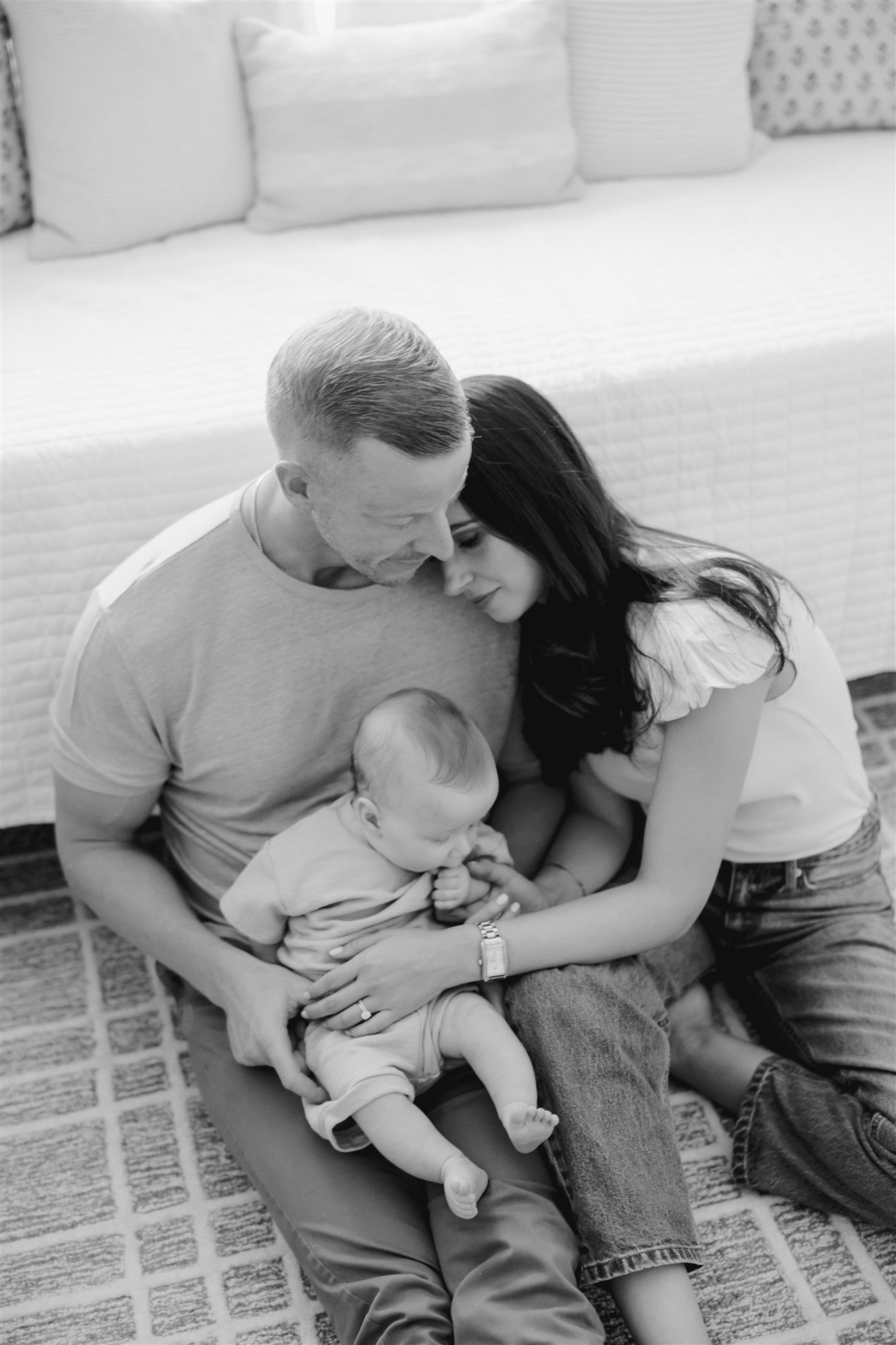 family poses during their in home family photoshoot