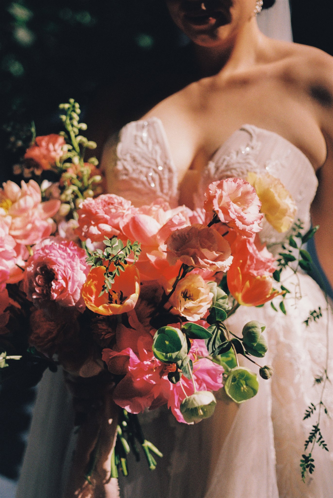 elegant bride poses for a portrait before her wedding day