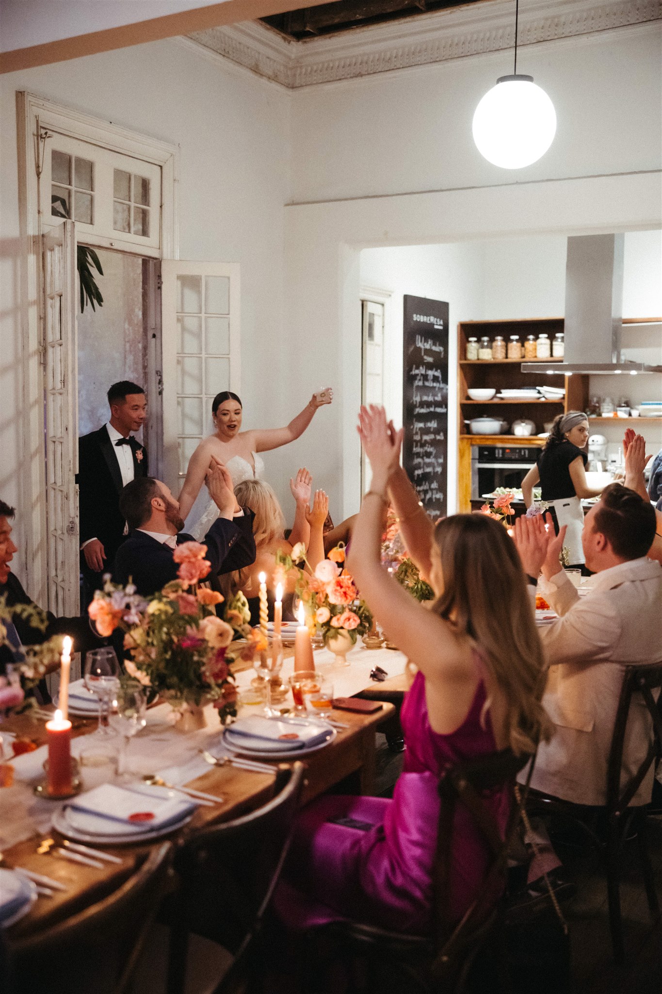 documentary style wedding reception photos from a colorful wedding in Mexico City
