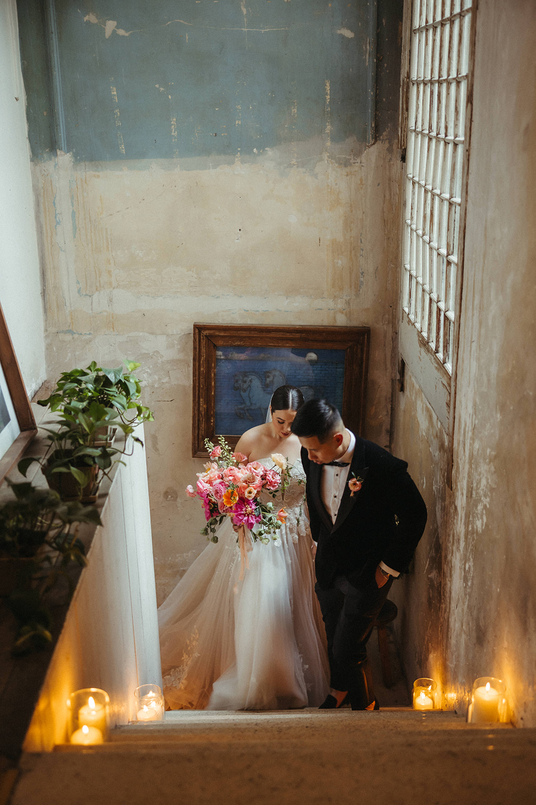 Couple sharing quiet moment during reception
